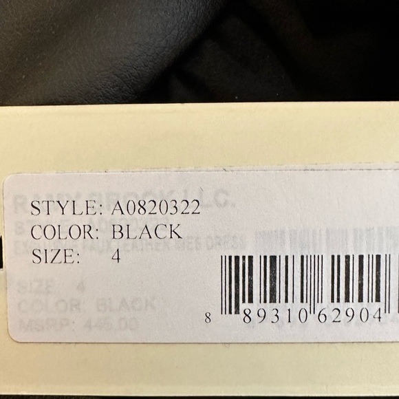 Ramy Brook Ines Faux Leather Dress Size 4 NWT - Picture 7 of 15